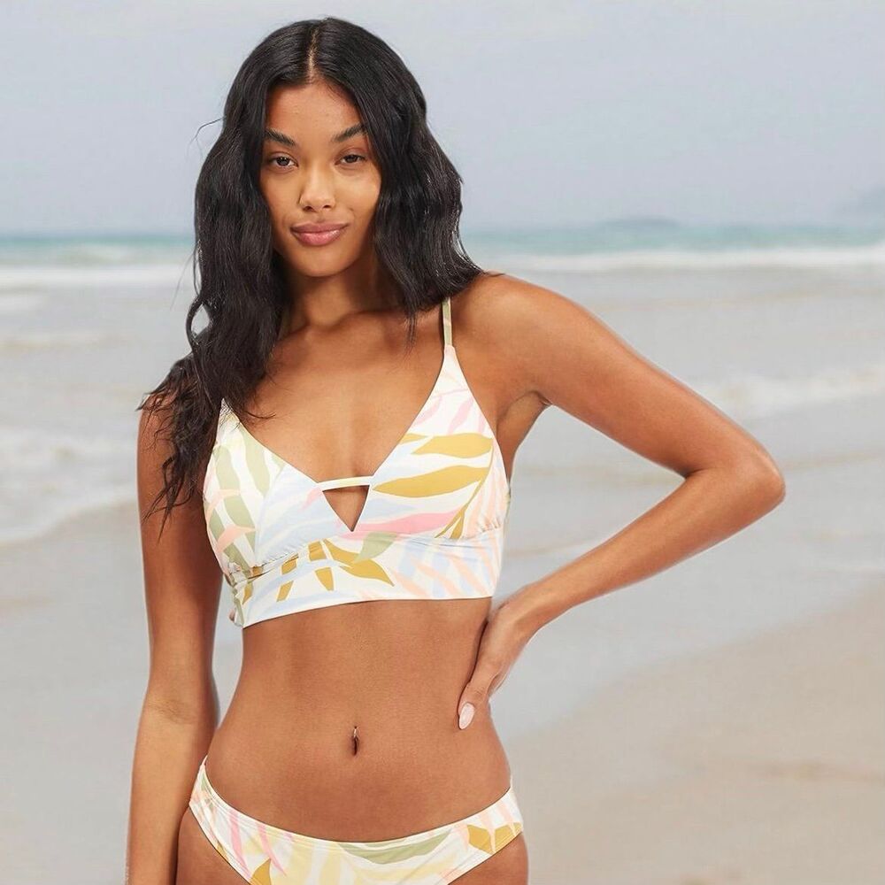 Billabong floral strappy bikini top